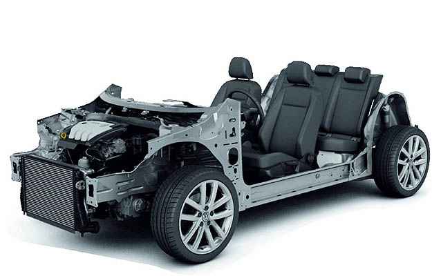 A Plataforma MQB que será utilizada no novo Golf  (Volkswagen/Divulgação)