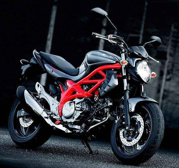 O quadro em treliça fica aparente na Gladius 650 (Suzuki/Divulgação) O quadro em treliça fica aparente na Gladius 650 (Suzuki/Divulgação)