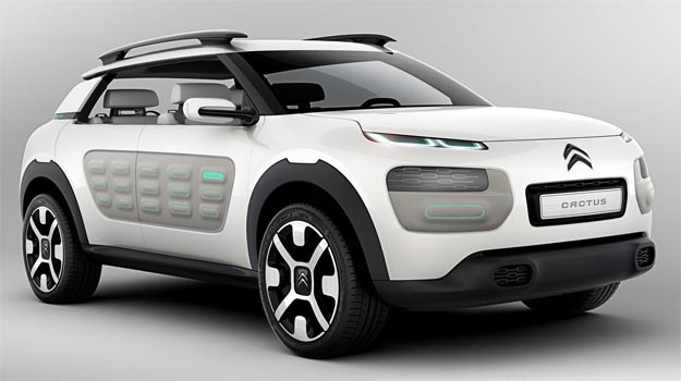 O Cactus tem vários airbumps, 'almofadas' que protegem a carroceria (Citroen/Divulgacao) O Cactus tem vários airbumps, 'almofadas' que protegem a carroceria (Citroen/Divulgacao)