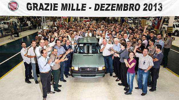 Última unidade do Mille (Fiat/Divulgação) Última unidade do Mille (Fiat/Divulgação)