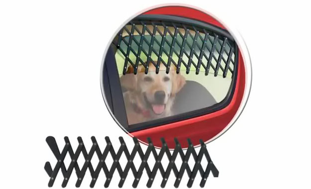 Grade pantográfica garante ventilação e evita que o cão seja projetado para fora (Pet Love/Divulgação) Grade pantográfica garante ventilação e evita que o cão seja projetado para fora (Pet Love/Divulgação)