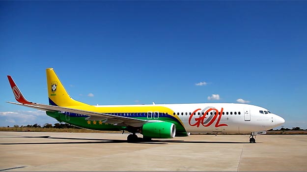 Boeing 737-800 da Gol que foi usado pela Seleção na Copa das Confederações (Gol/Divulgação) Boeing 737-800 da Gol que foi usado pela Seleção na Copa das Confederações (Gol/Divulgação)