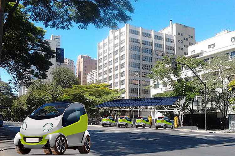 D%u2019Prado / Fillipe Souza / Divulgação Sistema terá estações em pontos estratégicos para incentivar que motorista deixe o carro em casa - D%u2019Prado / Fillipe Souza / Divulgação